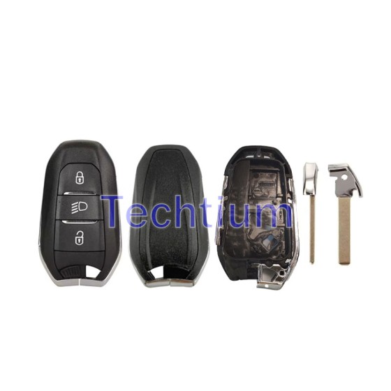 VA2/307 blade Light button (New style) Boîtier de clé à distance bouton 3 pour Citroen,Peugeot,DS